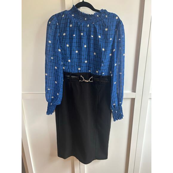 Signature by Robbie Lee Long Sleeve belted Dress 6 - Picture 1 of 4